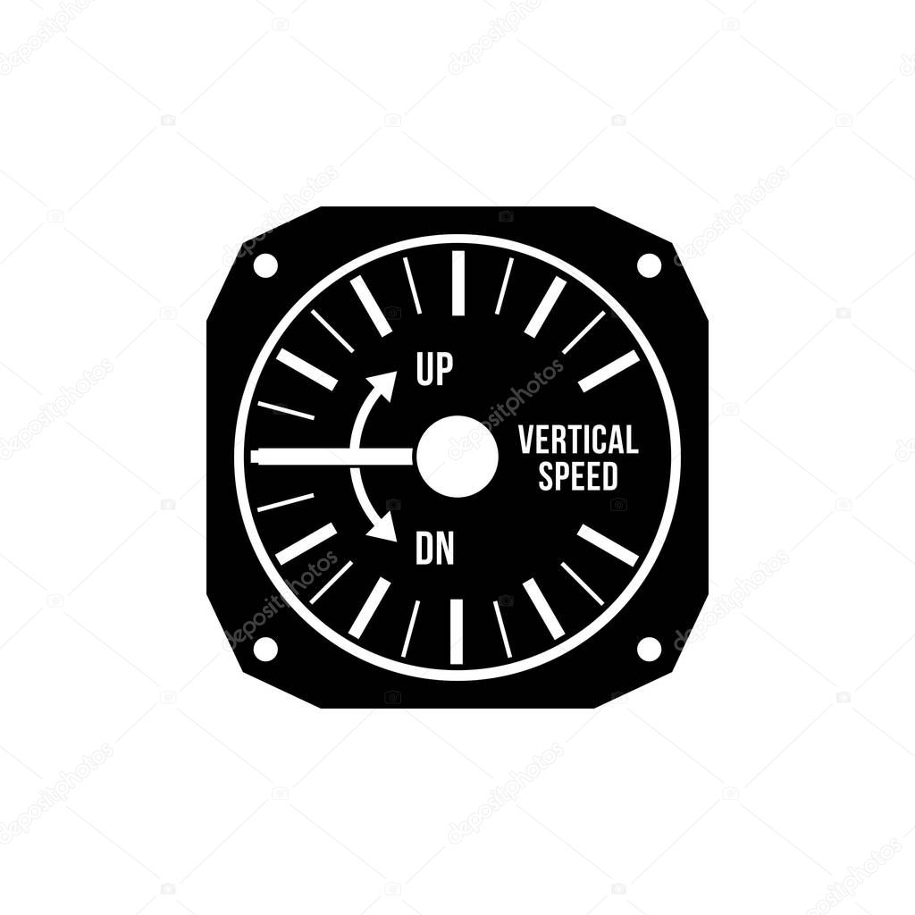 Vertical aviation variometer icon