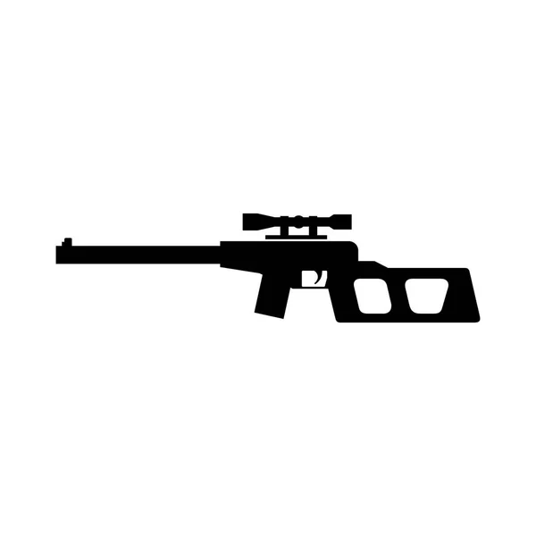 Icono Rifle Francotirador Imagen Sombra — Vector de stock