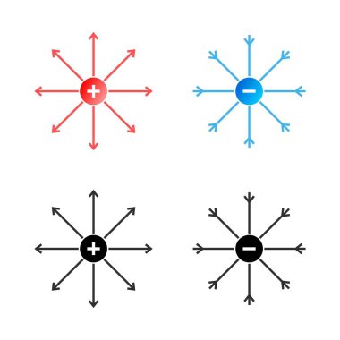 Pozitif ve negatif elektrik yükü