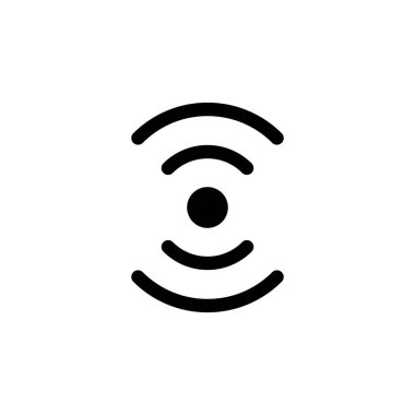 Menzil sensör simgesi, beyaz siyah