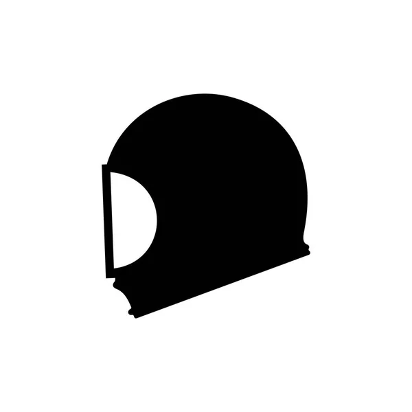Weltraum Helm Ikone Schattenbild — Stockvektor