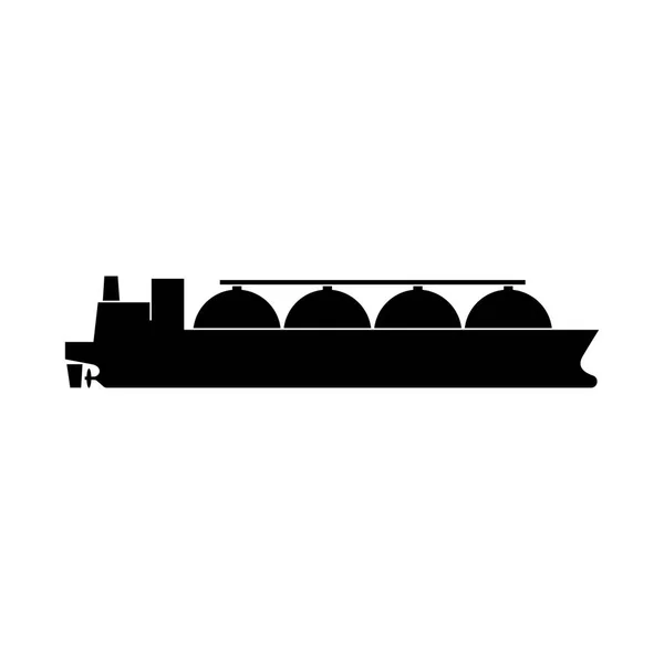 Gas Carrier Icon Shade Picture — Stock Vector