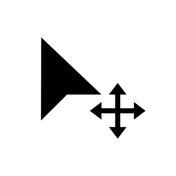 Cursor Pfeil Symbole Schwarz Auf Weiß — Stockvektor