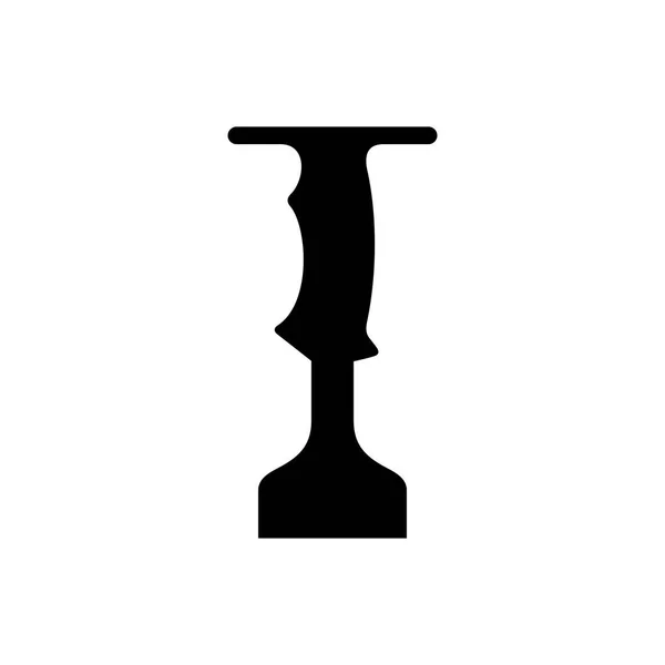 Значок Инструмента Резца Изображение Тени — стоковый вектор