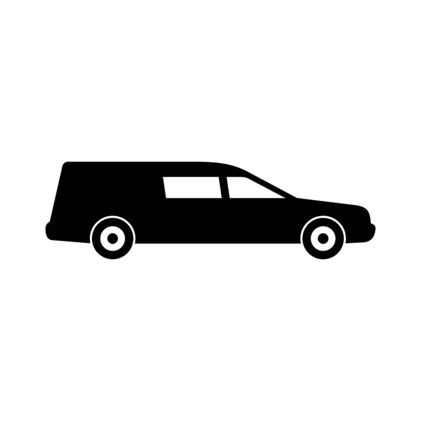 Hearse Funeral Vehicle Profile — Stock Vector