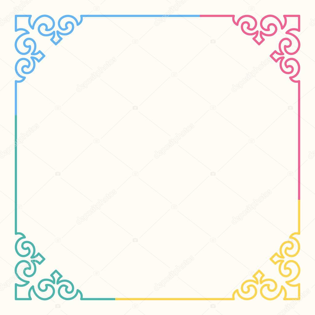 Vector frame with decorative corners