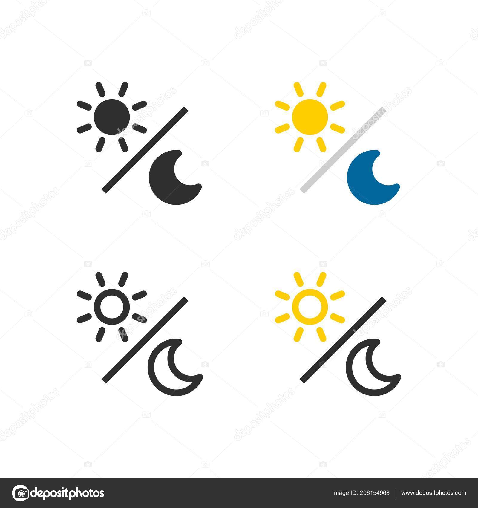 Sun Moon Icons Stock Vector by ©Den.Barbulat 206154968