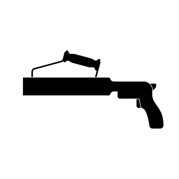 Ligne Lance Pistolet Image Ombre — Image vectorielle