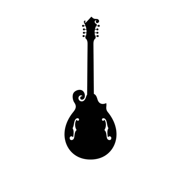 Mandola Fretted Stringed Musical Instrument — Stock Vector