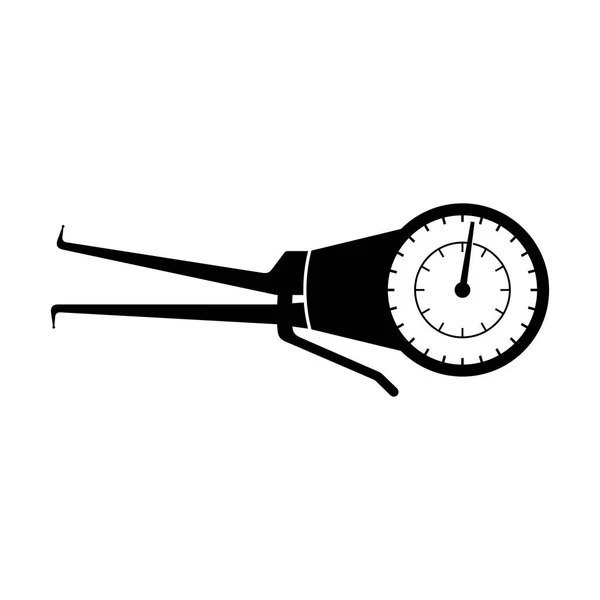 Icono Calibre Agujero Imagen Sombra — Vector de stock