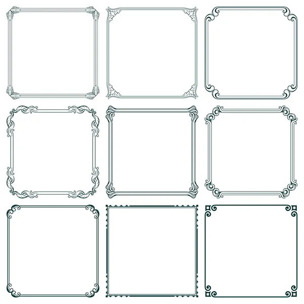 Set Decorative Frames — Stock Vector
