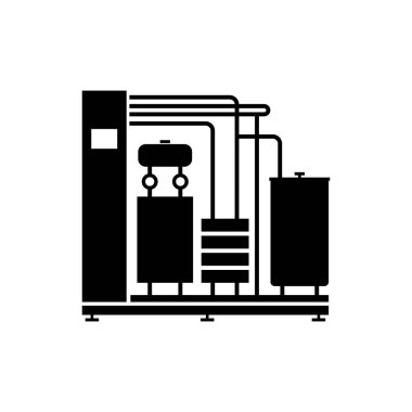 Endüstriyel süt Pastörizatör, siluet
