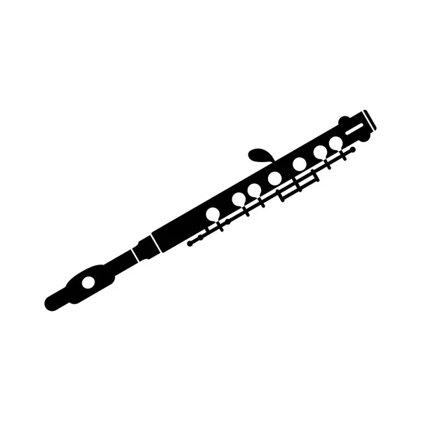 Piccolo Half Size Flute Musical Instrument — Stock Vector