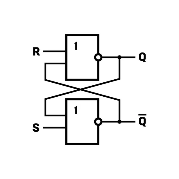 Flip Flop Latch Circuit — Stockvector