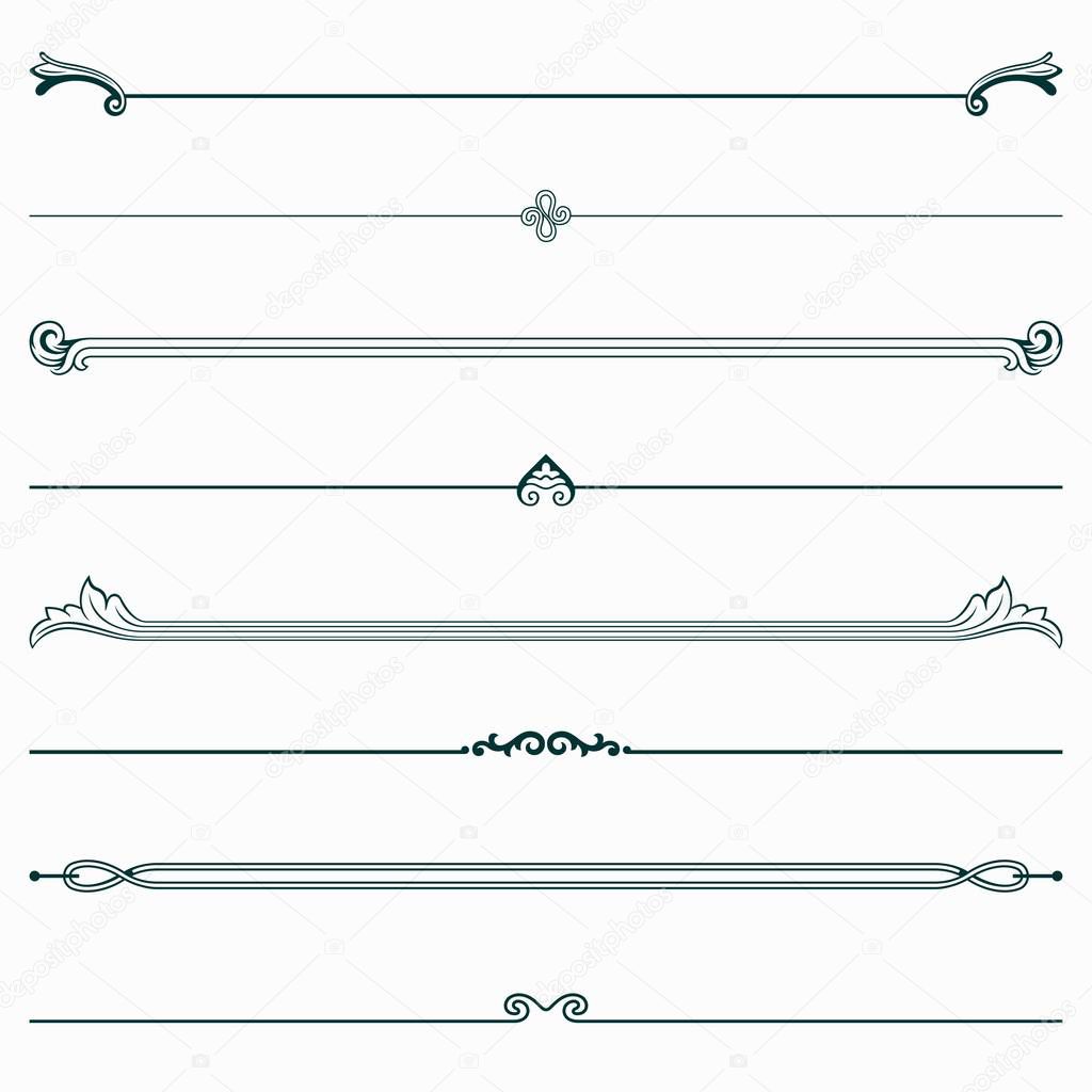 Set of decorative dividers