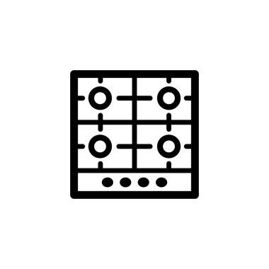 Gaz Ocak simgesi, üstten görünüm