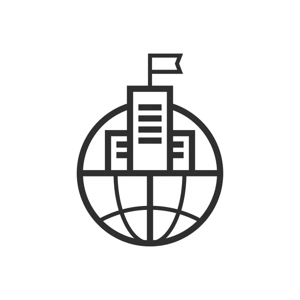 Icono Organización Internacional Mundial — Archivo Imágenes Vectoriales