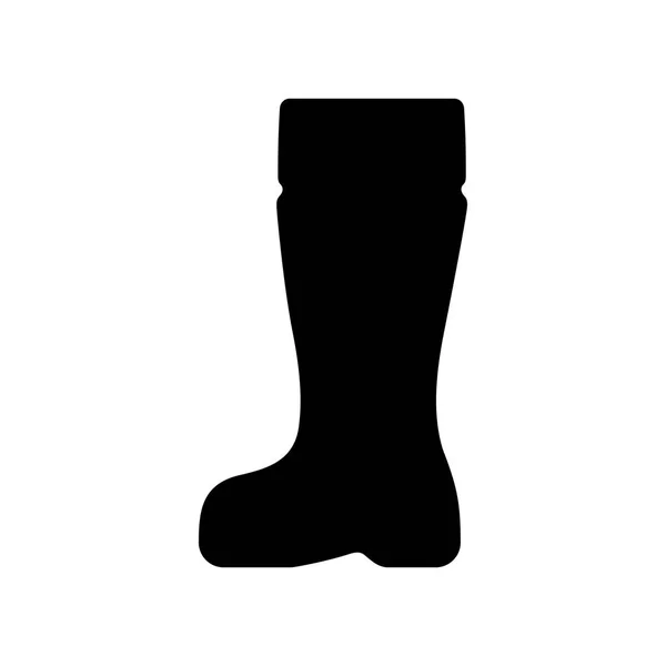 Pivní Sklo Boot Silueta — Stockový vektor