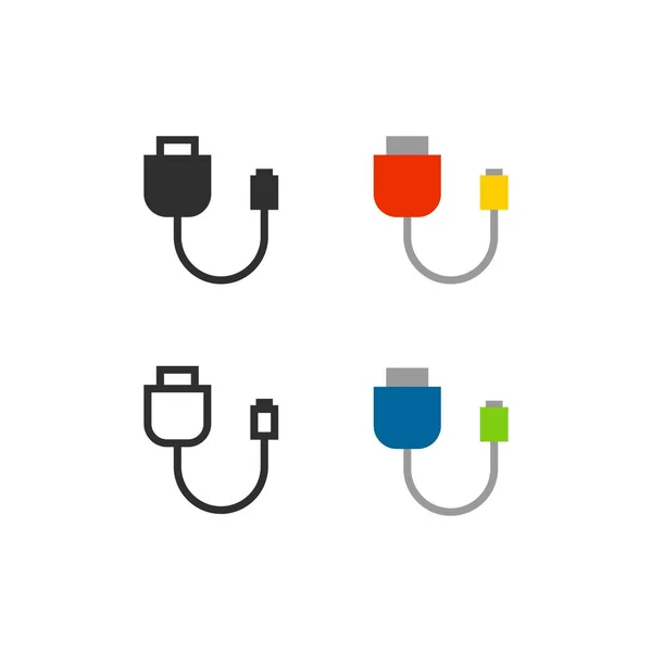 Conjunto Iconos Del Adaptador — Vector de stock