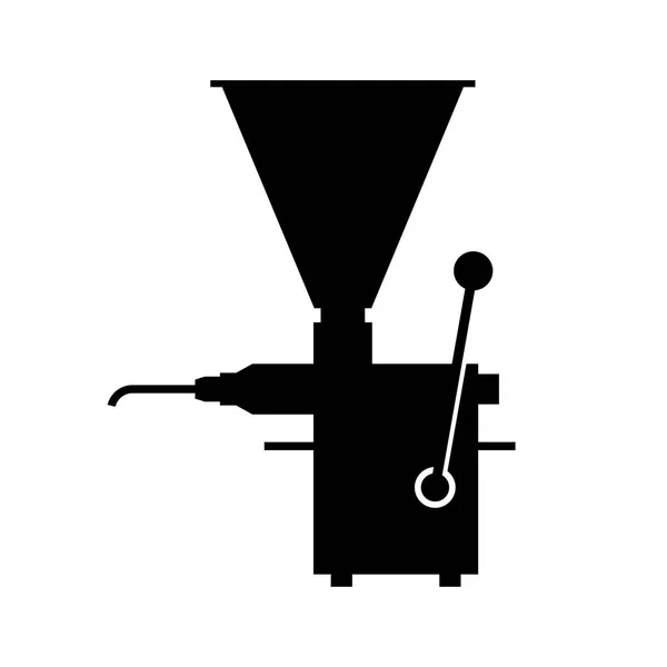 Máquina Llenado Crema Silueta — Archivo Imágenes Vectoriales