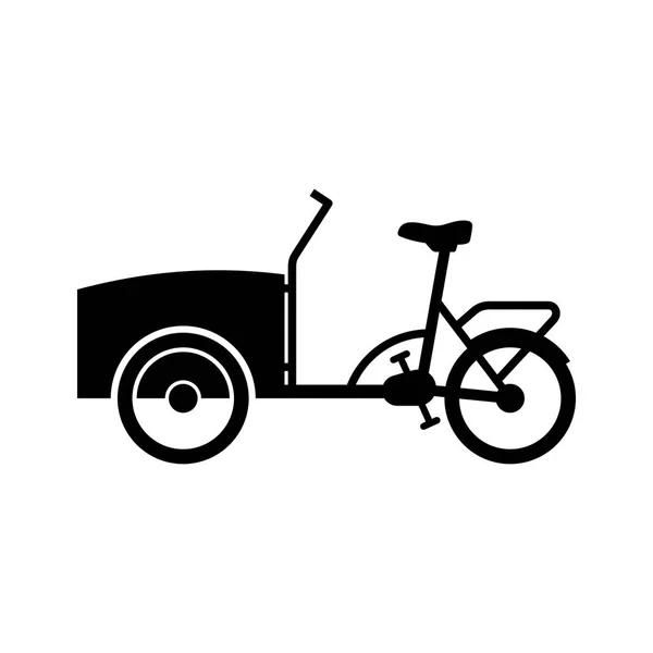 Icône Vélo Cargo Ville — Image vectorielle