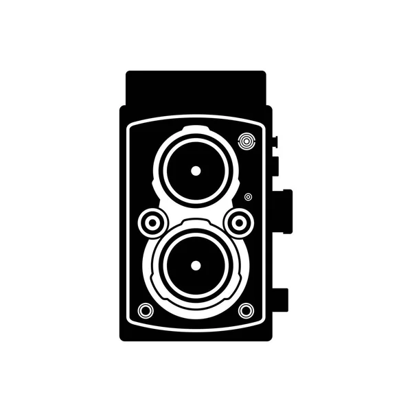 Twin Lens Reflex Camera Icoontje — Stockvector