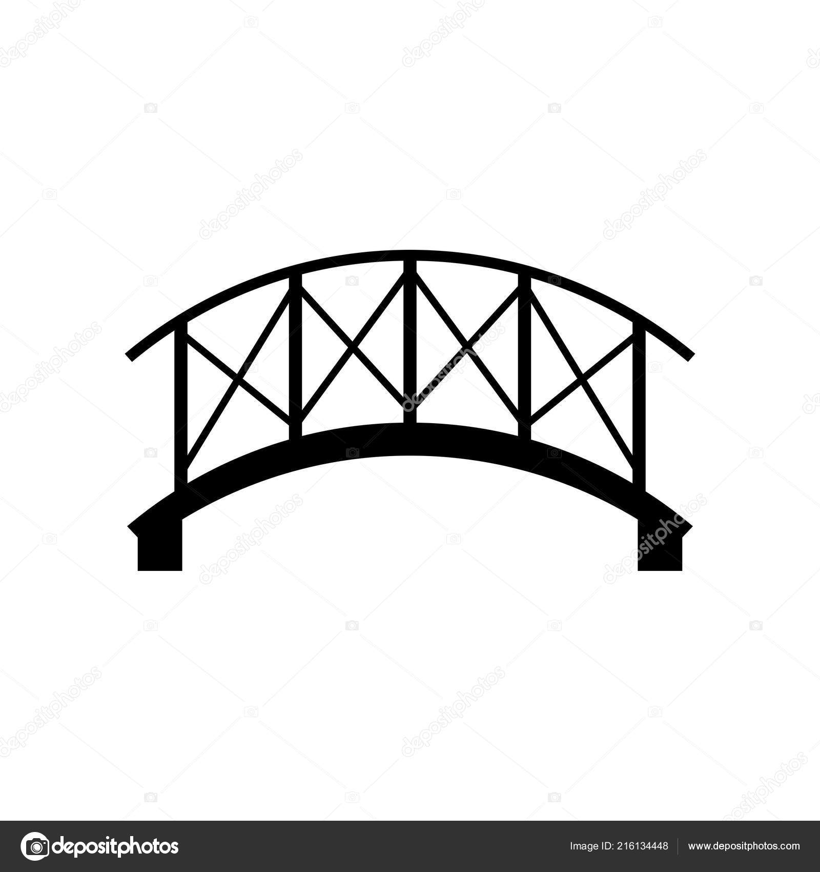 Little Passaging Bridge Silhouette Stock Vector by ©Den.Barbulat 216134448