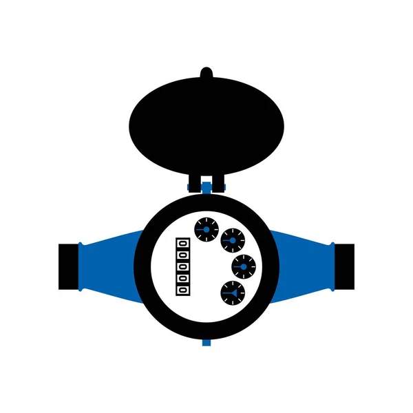 Hushålls Och Kommersiell Vattenmätare — Stock vektor
