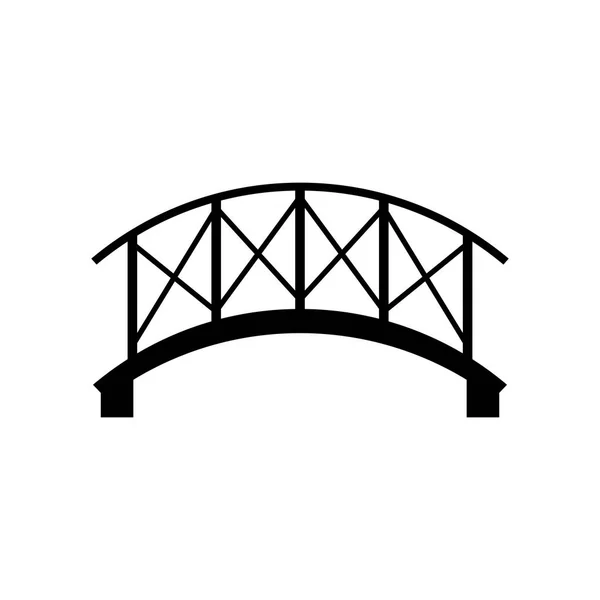 Kleine Durchgangsbrücke Silhouette — Stockvektor