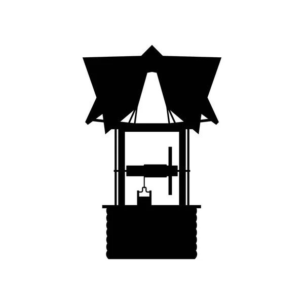 Старомодный Колодец Ведром — стоковый вектор