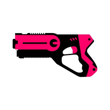 Lazer etiketi silah, siluet