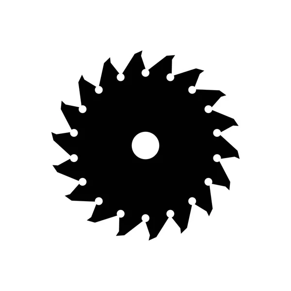 Cirkelsåg Blade Siluett — Stock vektor