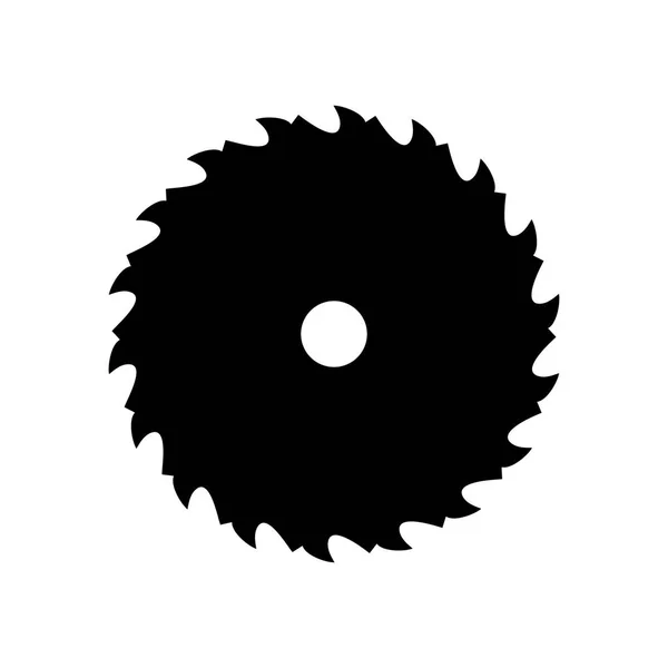 Cirkelsåg Blade Siluett — Stock vektor