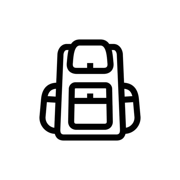 Tourist Travel Backpack Silhouette — Stock Vector