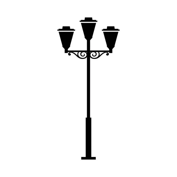Lampadaire Extérieur Icône — Image vectorielle