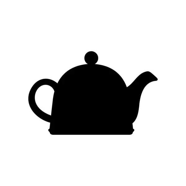 Infusion Teapot Vessel Silhouette — Stock Vector