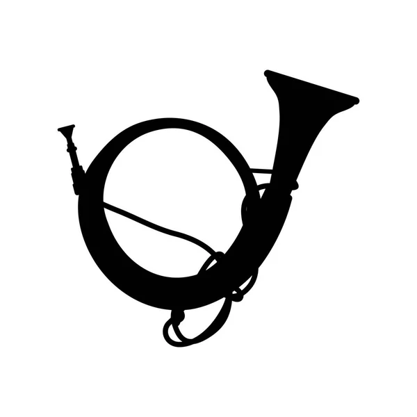 Chifre Trompete Clarion Instrumento Musical —  Vetores de Stock