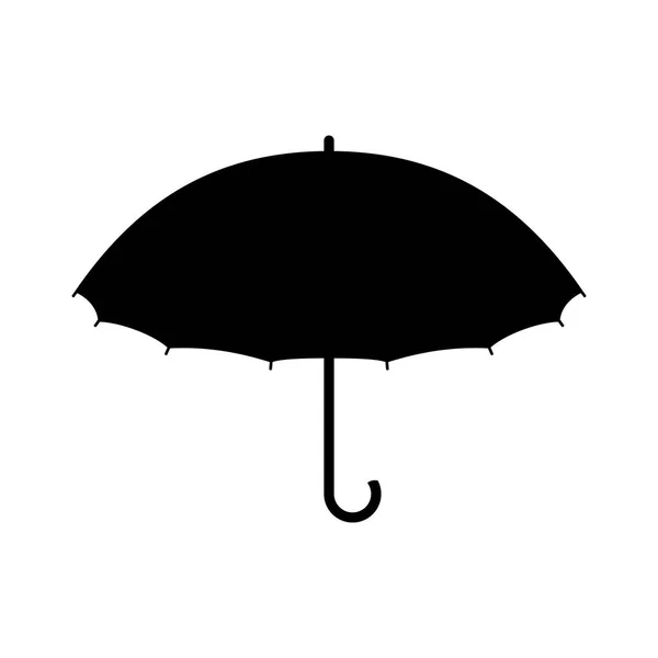 Открытый Зонтик Силуэт — стоковый вектор
