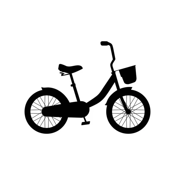 Bicicleta Infantil Bicicleta Silueta — Vector de stock