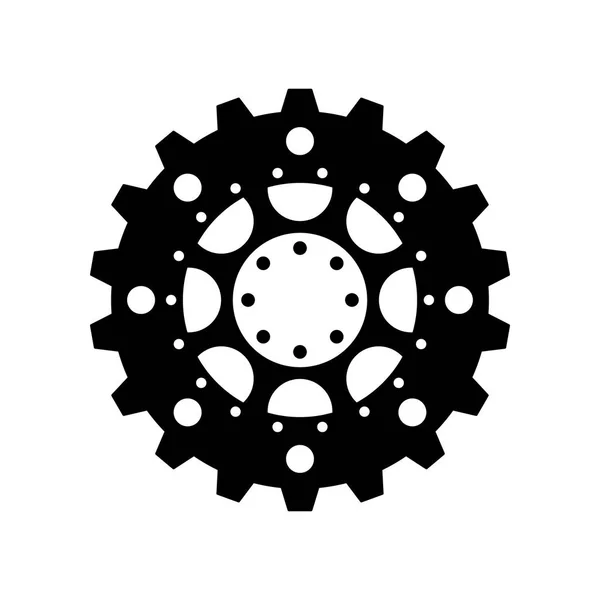 Σύνθετος Μηχανισμός Cogwheel Σιλουέτα — Διανυσματικό Αρχείο