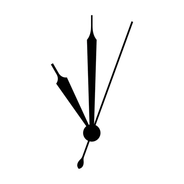 Ώρα Λεπτό Και Δεύτερη Χέρια Του Ένα Ρολόι — Διανυσματικό Αρχείο