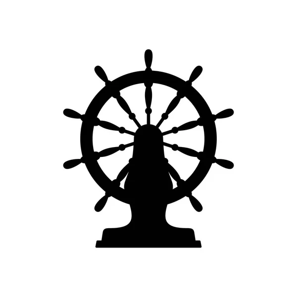 Ship Boat Operating Wheel — Stock Vector