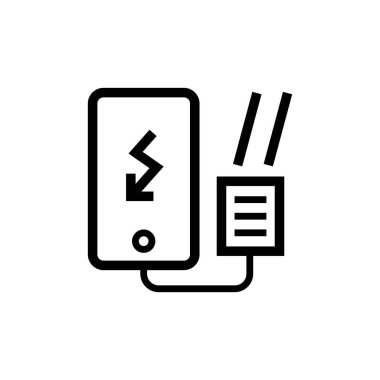 Smartphone güneş şarj simgesi