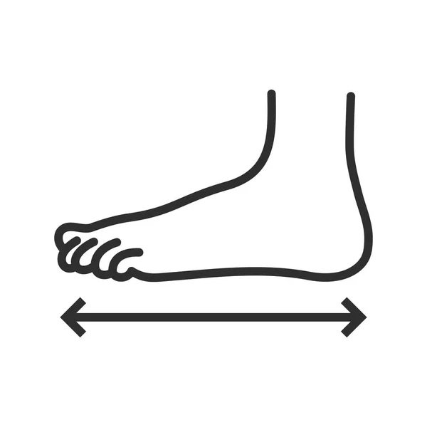 Foot Size Length Measurement — Stock Vector