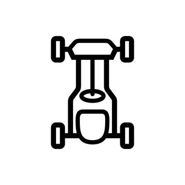 Kart yarış otomobili, üstten görünüm