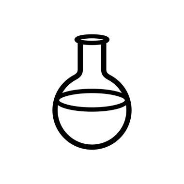 Sıvı içinde yuvarlak şişeye (cam kabı)