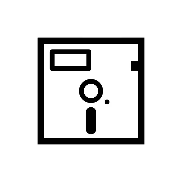 Inch Diskette Pictogram Symbool — Stockvector