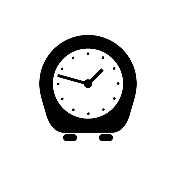 Mesa Pie Reloj Silueta — Vector de stock