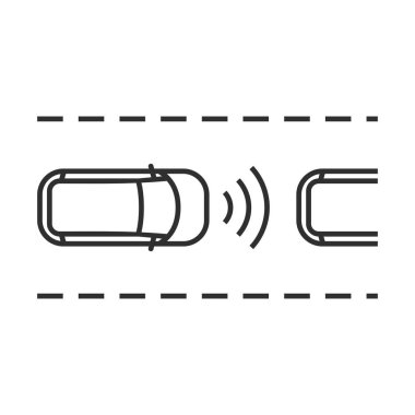 Güvenli sürüş sensör simgesi