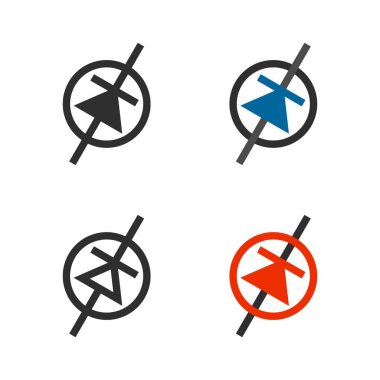 Diyot (elektronik komponent) Icon set